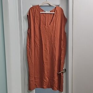 HYFVE Terracotta Sleeveless Midi Dress